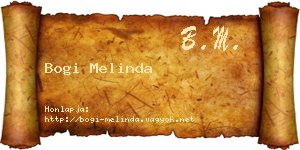 Bogi Melinda névjegykártya